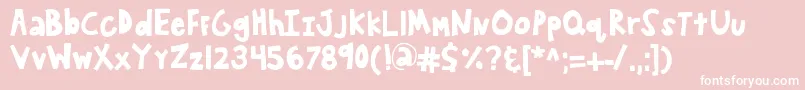 フォントKbwanderaround – ピンクの背景に白い文字