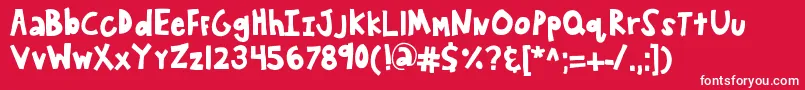 Kbwanderaround Font – White Fonts on Red Background