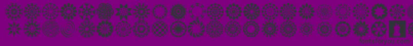 Шрифт WachOpArtSymbols – чёрные шрифты на фиолетовом фоне