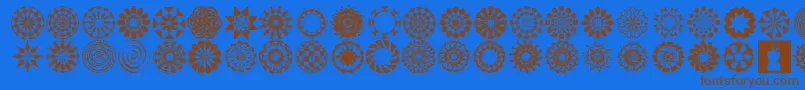 WachOpArtSymbols Font – Brown Fonts on Blue Background