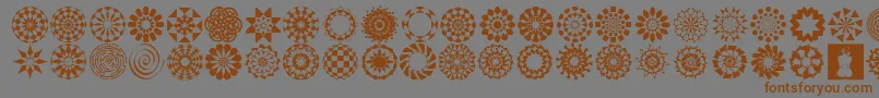 WachOpArtSymbols Font – Brown Fonts on Gray Background