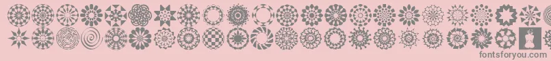 WachOpArtSymbols Font – Gray Fonts on Pink Background
