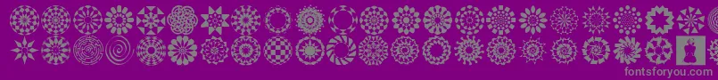 フォントWachOpArtSymbols – 紫の背景に灰色の文字