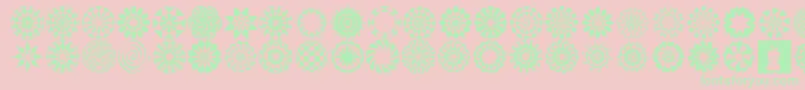 WachOpArtSymbols Font – Green Fonts on Pink Background