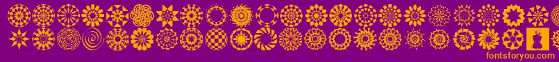 WachOpArtSymbols Font – Orange Fonts on Purple Background