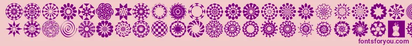 WachOpArtSymbols Font – Purple Fonts on Pink Background