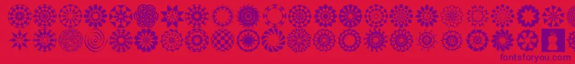 WachOpArtSymbols Font – Purple Fonts on Red Background