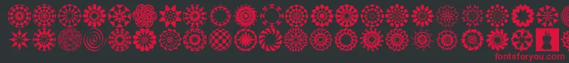 WachOpArtSymbols Font – Red Fonts on Black Background