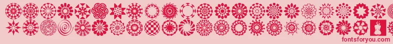 Шрифт WachOpArtSymbols – красные шрифты на розовом фоне