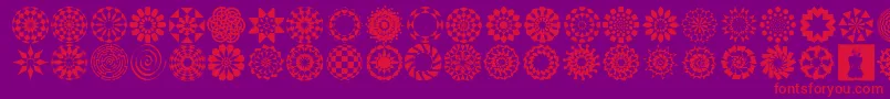 WachOpArtSymbols Font – Red Fonts on Purple Background