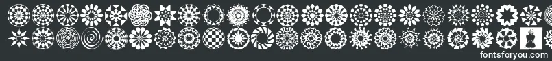WachOpArtSymbols Font – White Fonts on Black Background