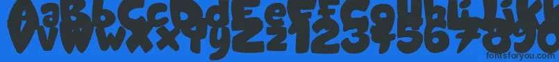CandyShopBlack-Schriftart – Schwarze Schriften auf blauem Hintergrund