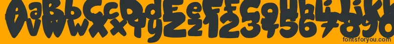 CandyShopBlack Font – Black Fonts on Orange Background