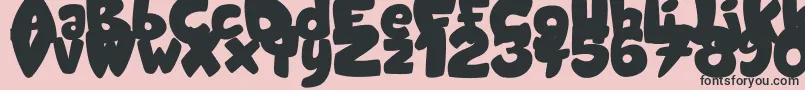 フォントCandyShopBlack – ピンクの背景に黒い文字