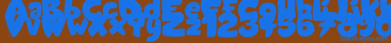 CandyShopBlack Font – Blue Fonts on Brown Background