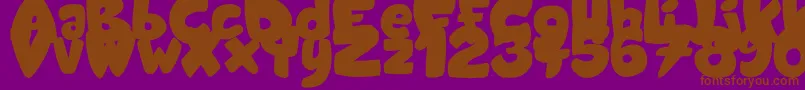 CandyShopBlack-fontti – ruskeat fontit violetilla taustalla