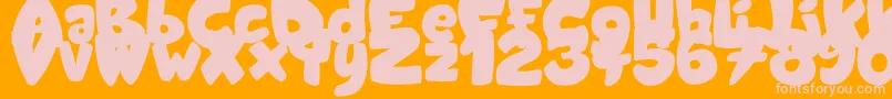 Fonte CandyShopBlack – fontes rosa em um fundo laranja