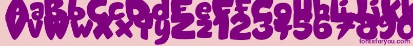 CandyShopBlack-fontti – violetit fontit vaaleanpunaisella taustalla