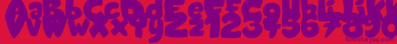 フォントCandyShopBlack – 赤い背景に紫のフォント