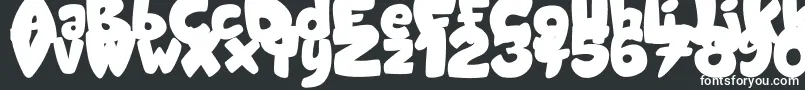 CandyShopBlack-fontti – valkoiset fontit mustalla taustalla