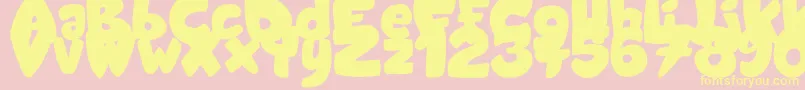 CandyShopBlack Font – Yellow Fonts on Pink Background