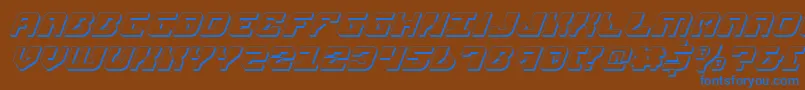 ReplicantShadowItalic Font – Blue Fonts on Brown Background