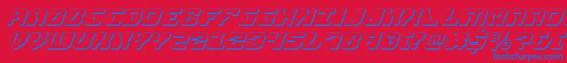 ReplicantShadowItalic Font – Blue Fonts on Red Background