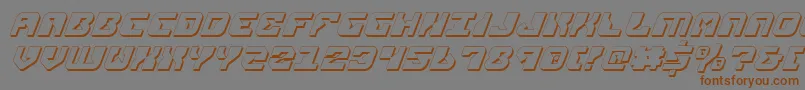 ReplicantShadowItalic Font – Brown Fonts on Gray Background