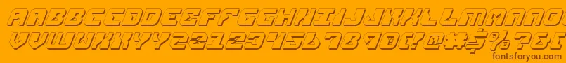 ReplicantShadowItalic Font – Brown Fonts on Orange Background