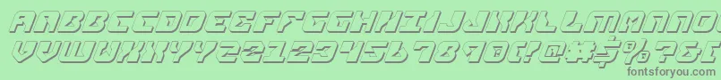 ReplicantShadowItalic Font – Gray Fonts on Green Background