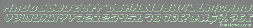 ReplicantShadowItalic Font – Green Fonts on Gray Background