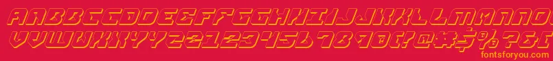 ReplicantShadowItalic Font – Orange Fonts on Red Background
