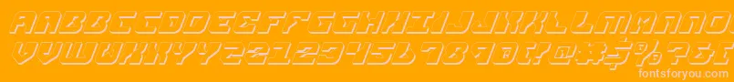 ReplicantShadowItalic Font – Pink Fonts on Orange Background