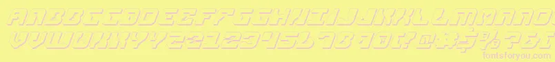 ReplicantShadowItalic Font – Pink Fonts on Yellow Background