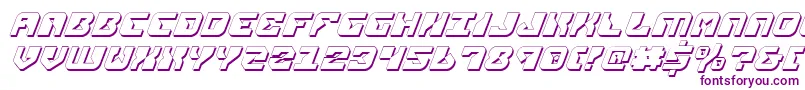 ReplicantShadowItalic Font – Purple Fonts on White Background