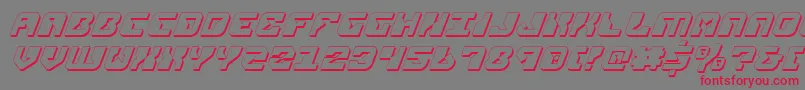 ReplicantShadowItalic Font – Red Fonts on Gray Background