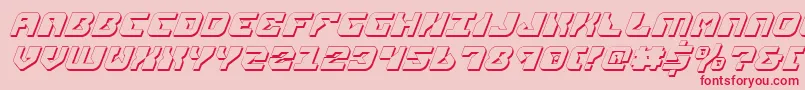 ReplicantShadowItalic Font – Red Fonts on Pink Background