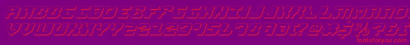 ReplicantShadowItalic Font – Red Fonts on Purple Background