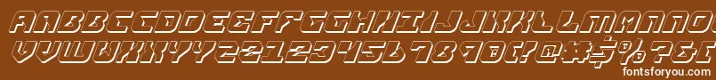 ReplicantShadowItalic Font – White Fonts on Brown Background