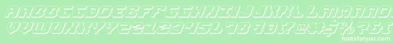 ReplicantShadowItalic Font – White Fonts on Green Background