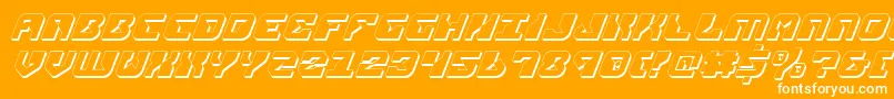 ReplicantShadowItalic Font – White Fonts on Orange Background