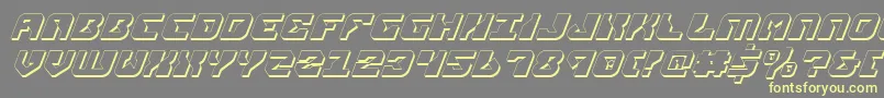 ReplicantShadowItalic Font – Yellow Fonts on Gray Background