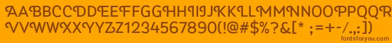 Myra4fCaps Font – Brown Fonts on Orange Background