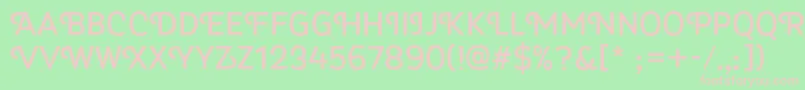 Myra4fCaps Font – Pink Fonts on Green Background