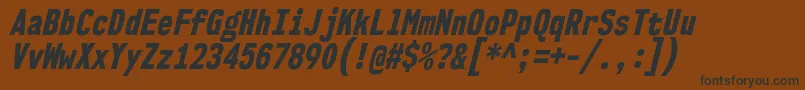 Nk57MonospaceCdEbIt Font – Black Fonts on Brown Background