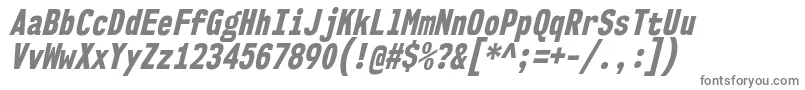 Nk57MonospaceCdEbIt Font – Gray Fonts on White Background