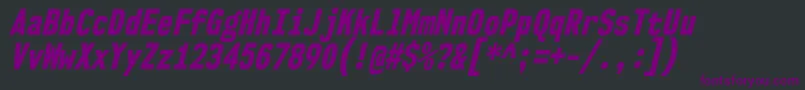 Nk57MonospaceCdEbIt Font – Purple Fonts on Black Background