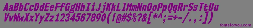 Nk57MonospaceCdEbIt Font – Purple Fonts on Gray Background