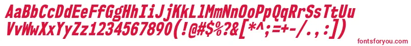 Nk57MonospaceCdEbIt Font – Red Fonts