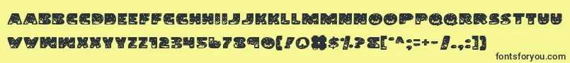 LandShark Font – Black Fonts on Yellow Background